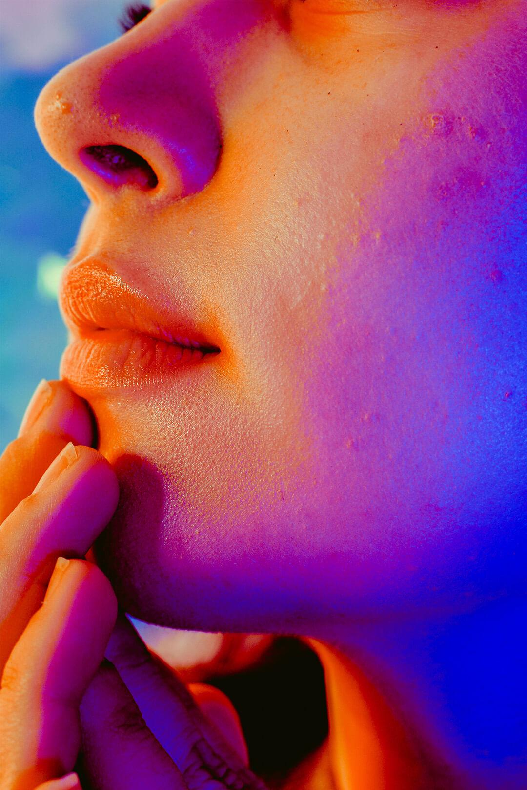 Portrait of Young Womans Lips Desktop