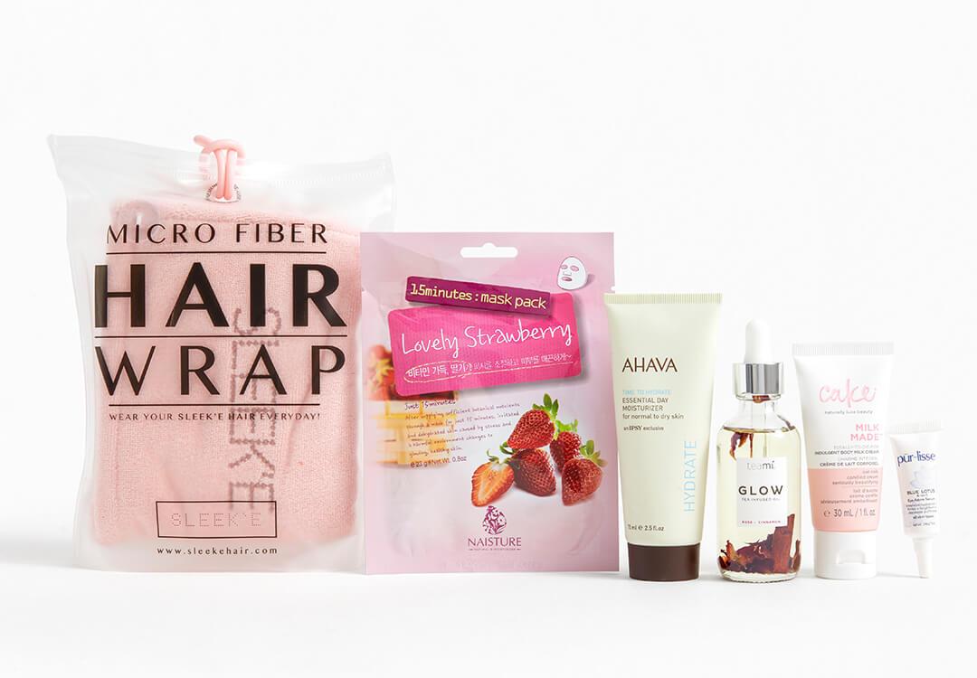 Image of assorted skincare and hair care products from different brands Desktop